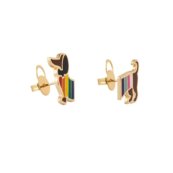 Erstwilder - Spiffy the Supportive Dog Enamel Earrings