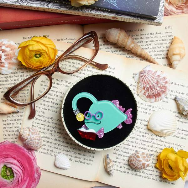 Erstwilder - Bright Eyed Bibliophile Brooch - Ocean Vibes II (2018)