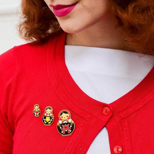 Erstwilder - Matryoshka Memories Pin - (Small/Red)