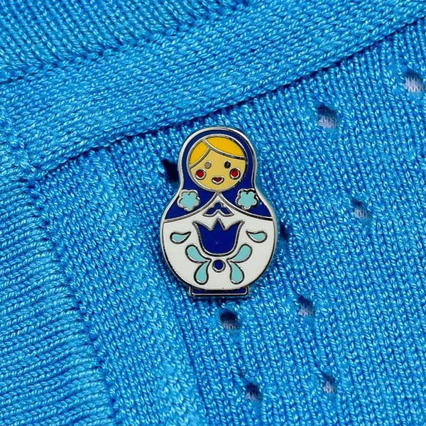 Erstwilder - Matryoshka Memories Pin - (Large/Blue)