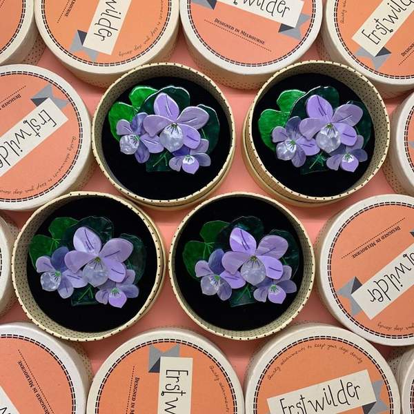 Erstwilder - Where The Wild Things Are Violet Brooch - A Fuller Bloom (2019)