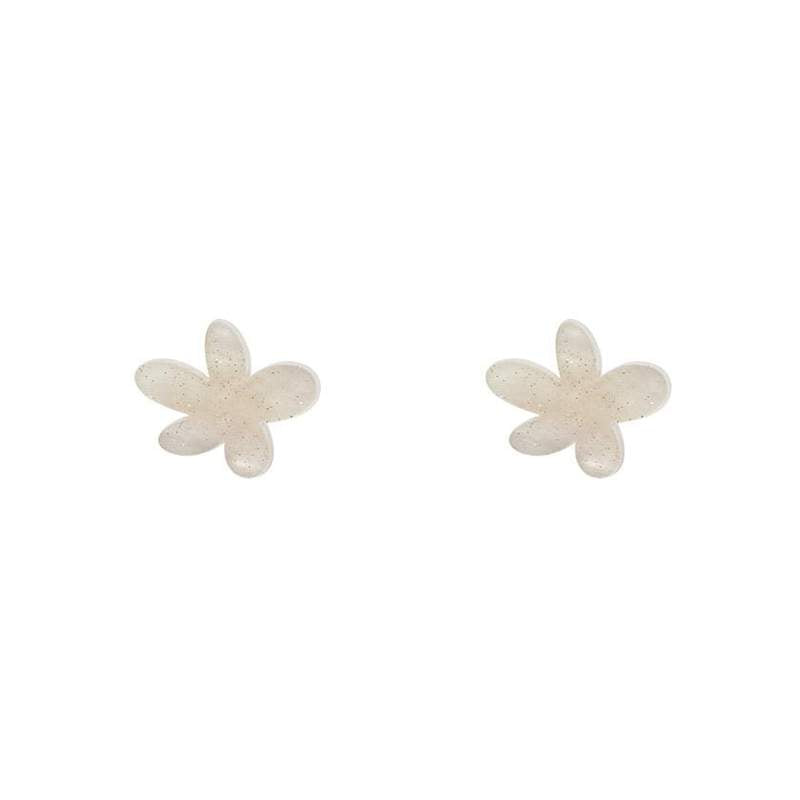 Erstwilder - Ripple Glitter Resin Stud Earrings - Cream