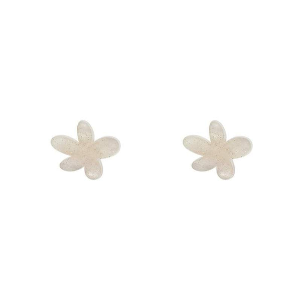 Erstwilder - Ripple Glitter Resin Stud Earrings - Cream
