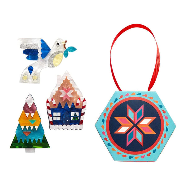 Erstwilder - Modern Holiday Mystery Mini Brooch - 3 Pack - (2022)