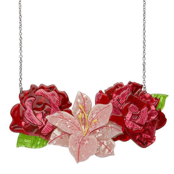 Tickled Pink Flower Necklace (Large) by Erstwilder In Full Bloom (2019)