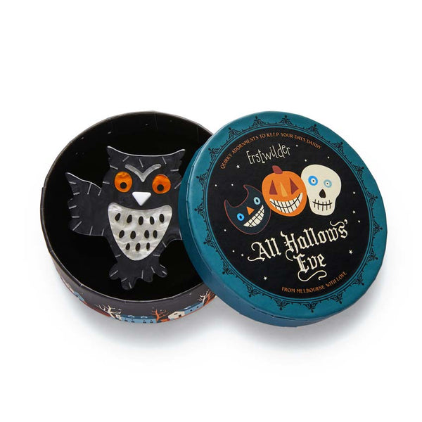 Erstwilder - A Halloween Hoot Owl Brooch - All Hallows Eve  (2022)