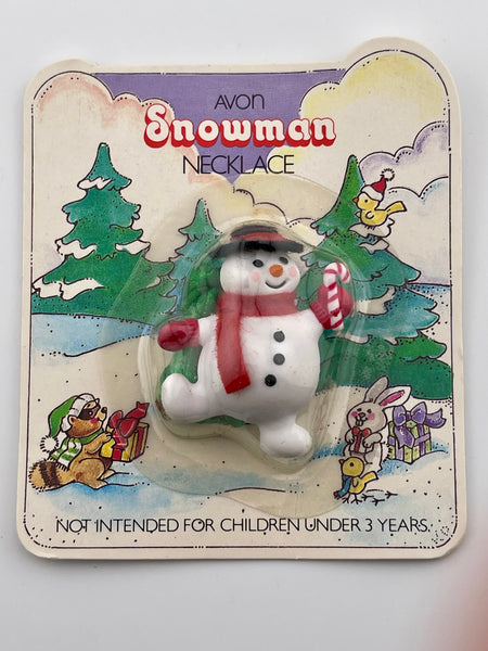Vintage 1987 Avon Snowman Necklace