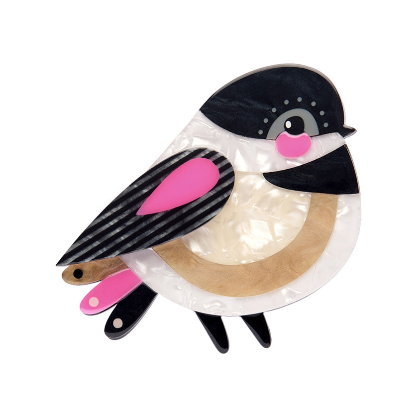 ***ON HOLD DONOTPURCHASE** Erstwilder - The The Chirpy Black-Capped Chickadee Brooch - Pete Cromer (2025)
