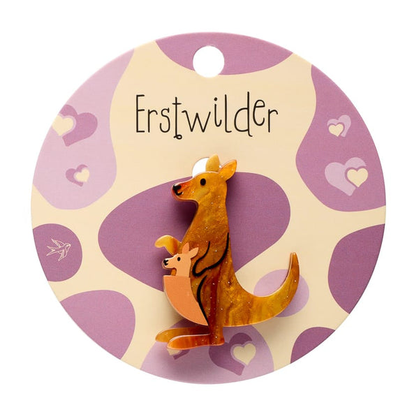 Kangaroos Simplified Mini Brooch - Erstwilder By Your Side Brooch (2026)