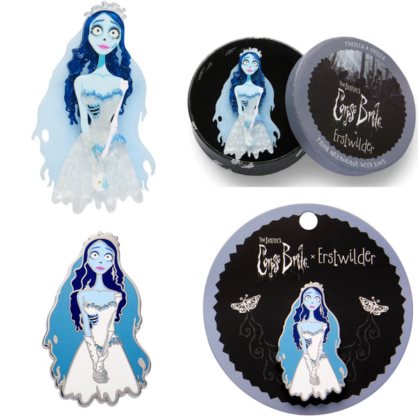 Erstwilder - Emily the Corpse Bride Brooch + Enamel Pin Gift Pack - Thrills & Chills (2025)