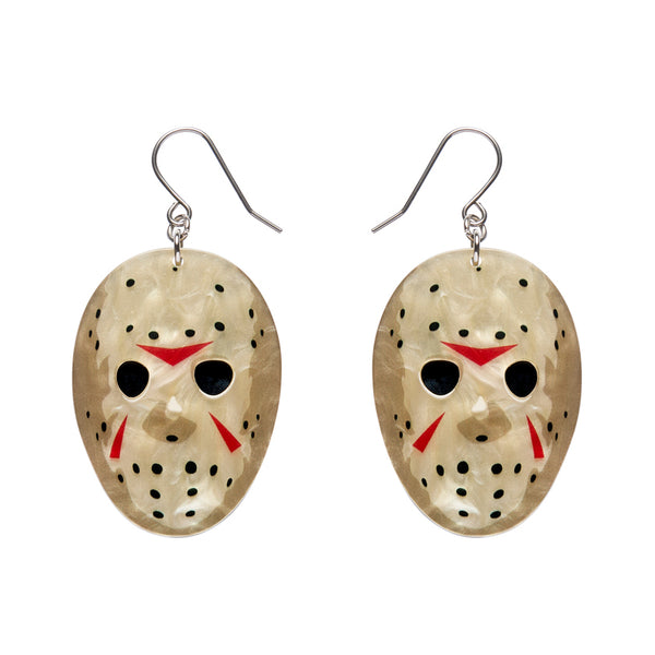 Erstwilder - Jason Voorhees Mask Brooch + Earrings + Enamel Pin Ultimate Gift Pack - Thrills & Chills (2025)