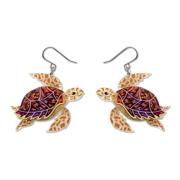 Hawksbill Turtle Brooch + Hawksbill Turtle Drop Earrings Set - Erstwilder The Rarest Kind (2026)