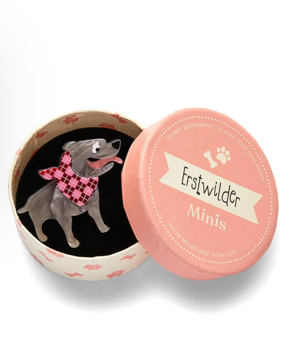 Erstwilder - Staffy Stan Mini Brooch - Dog Minis (2024)