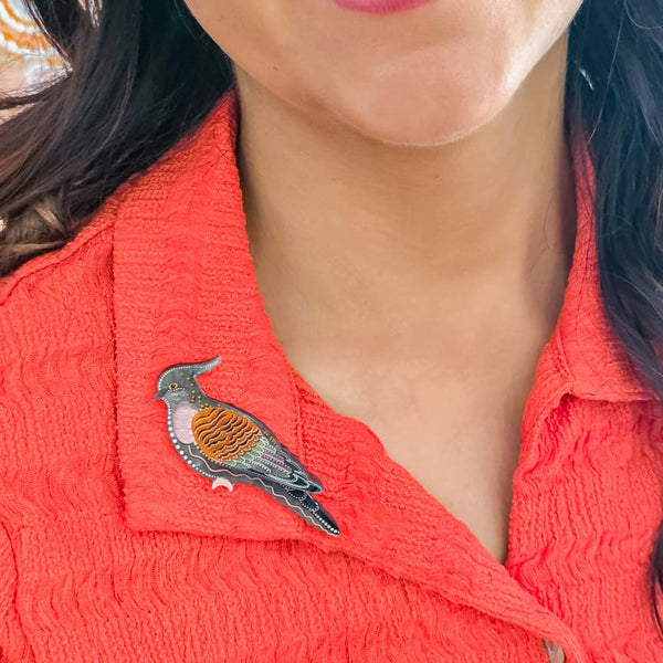 Erstwilder Crested Pigeon Kulupatji Brooch - Brooke Sutton (2026)