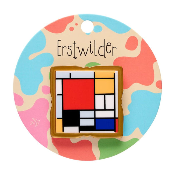 Mondrian Simplified Mini Brooch - Erstwilder Arts & Crafts (2026)
