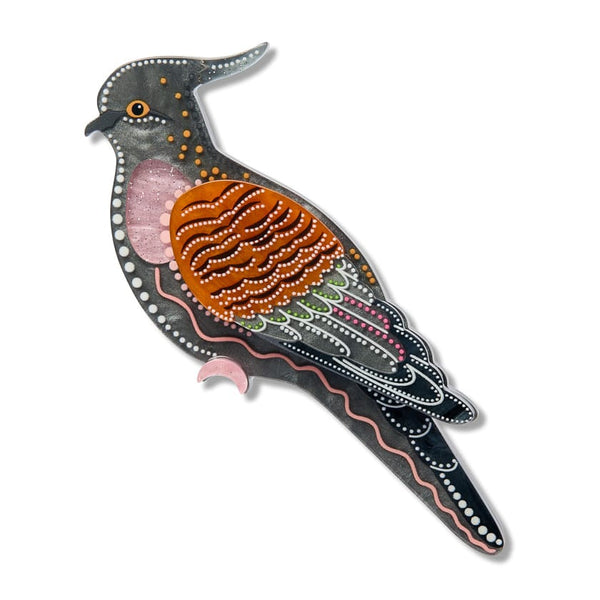 Erstwilder Crested Pigeon Kulupatji Brooch - Brooke Sutton (2026)