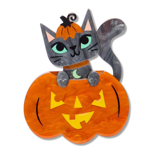 Erstwilder - Cat O’Lantern Brooch - Midnight Mischief (2026)