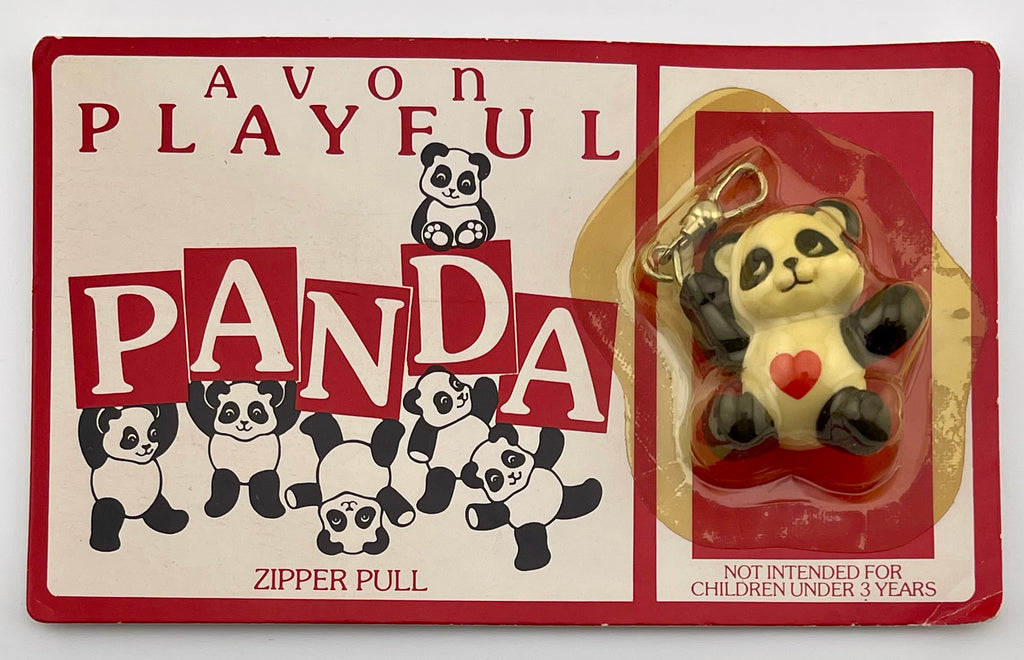 Vintage 1984 Avon Zip A Zoo Avon Playful Panda Zipper Pull