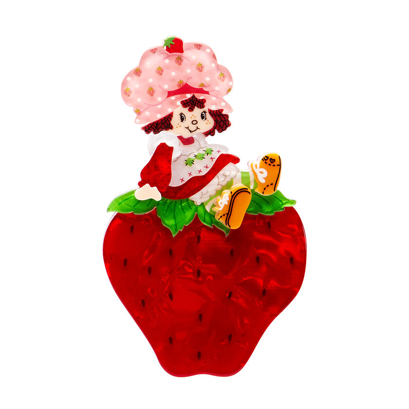 Erstwilder x Strawberry Shortcake - Sitting on Strawberry Brooch