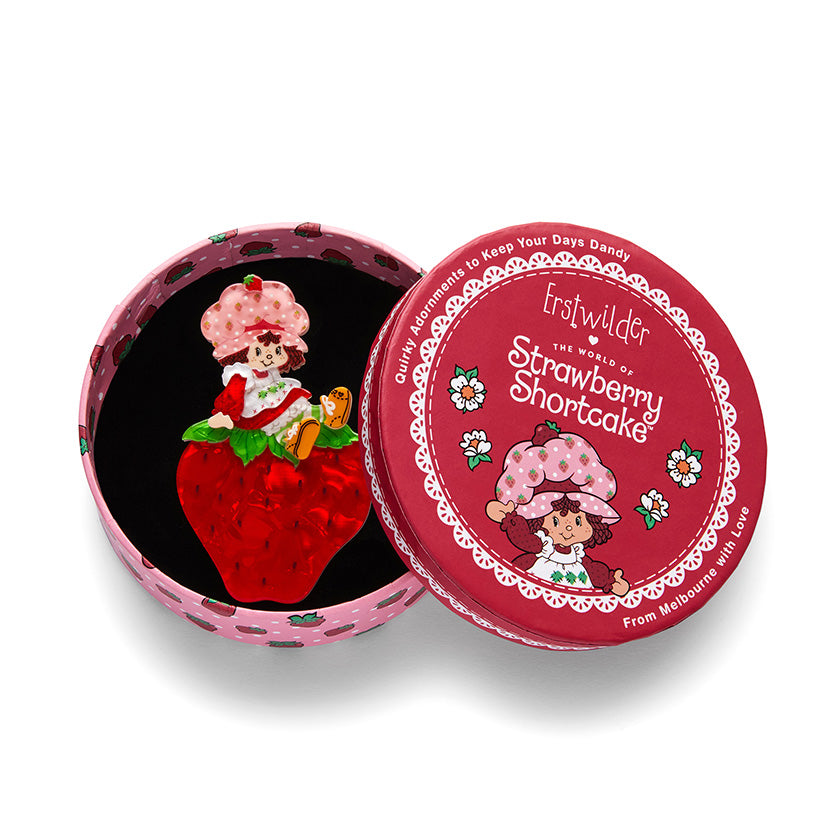 Erstwilder x Strawberry Shortcake - Sitting on Strawberry Brooch