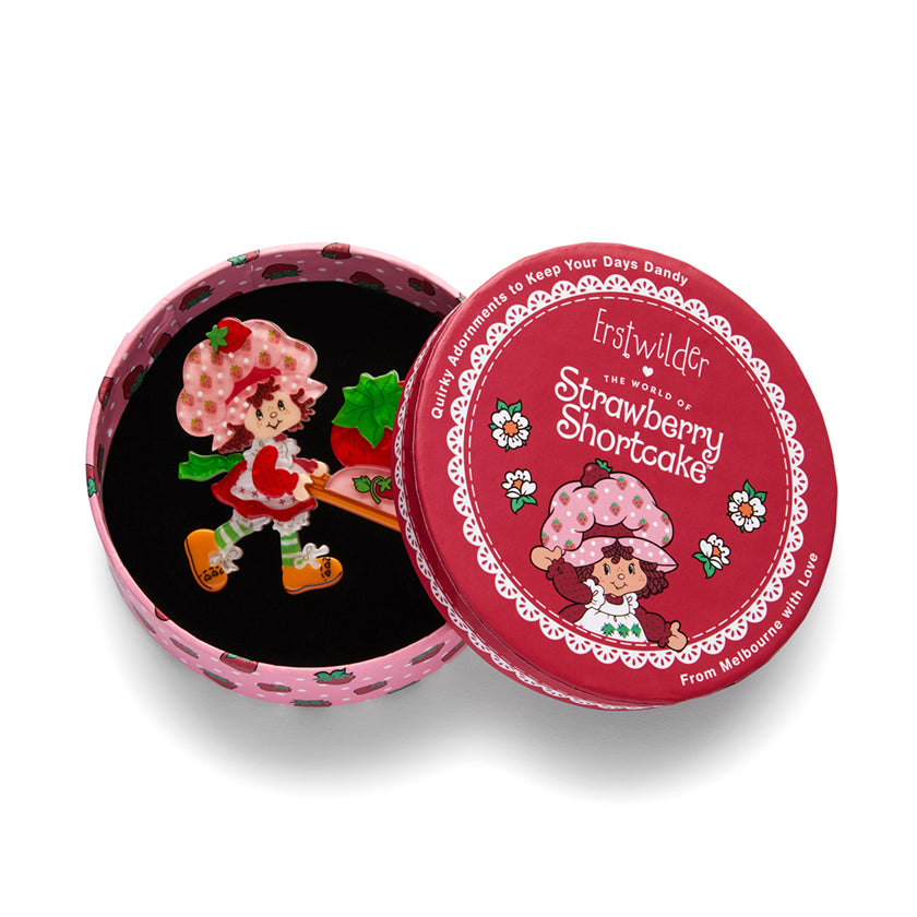 Erstwilder x Strawberry Shortcake - Strawberry Wheelbarrow Brooch