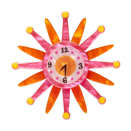 Erstwilder - Sunburst Clock Brooch - Atomic Adobe (2024)