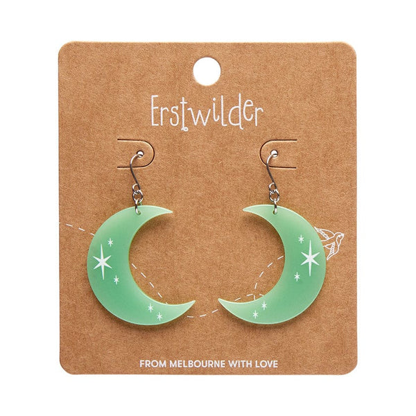 Erstwilder - Half Moon  Drop Earrings - Glow in the Dark - Halloween (2024)