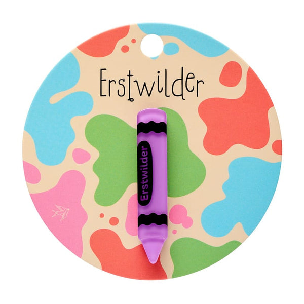 Crayon Simplified Mini Brooch Purple - Erstwilder Arts & Crafts (2026)