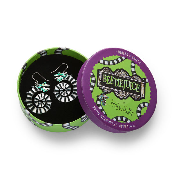 Erstwilder Ultimate Tim Burton Gift Pack - Bettlejuice Brooch + Sandworm Brooch + Earrings + Enamel Pin + Emily the Corpse Bride Brooch + Enamel Pin- Thrills & Chills (2025)