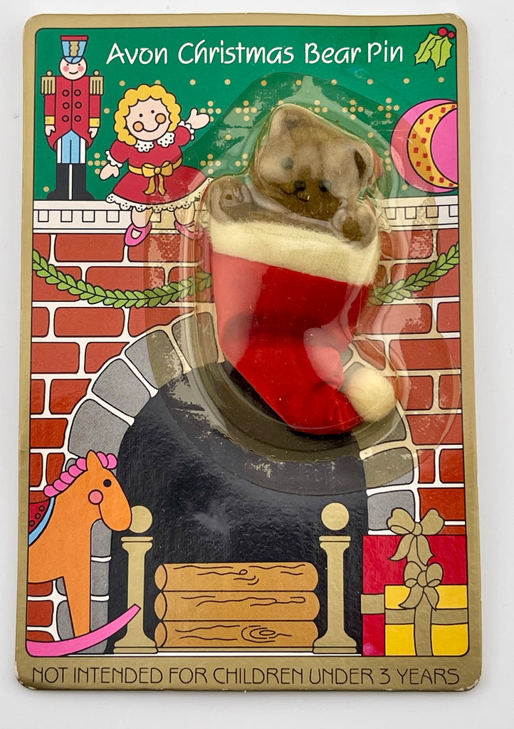 Vintage 1982 Avon Christmas Bear Pin