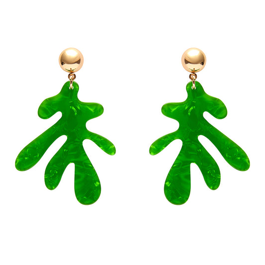 Erstwilder - Coral Ripple Drop Earrings - Green