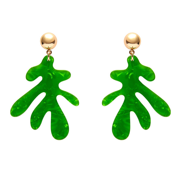 Erstwilder - Coral Ripple Drop Earrings - Green