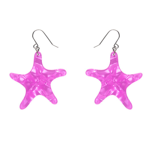 Erstwilder - Starfish Ripple Drop Earrings - Purple