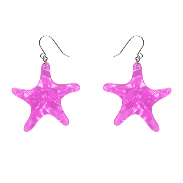 Erstwilder - Starfish Ripple Drop Earrings - Purple