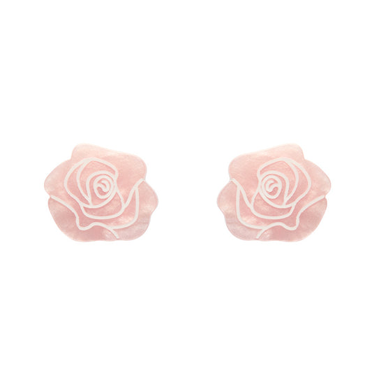 Erstwilder - Eternal Rose Stud Earrings - Light Pink