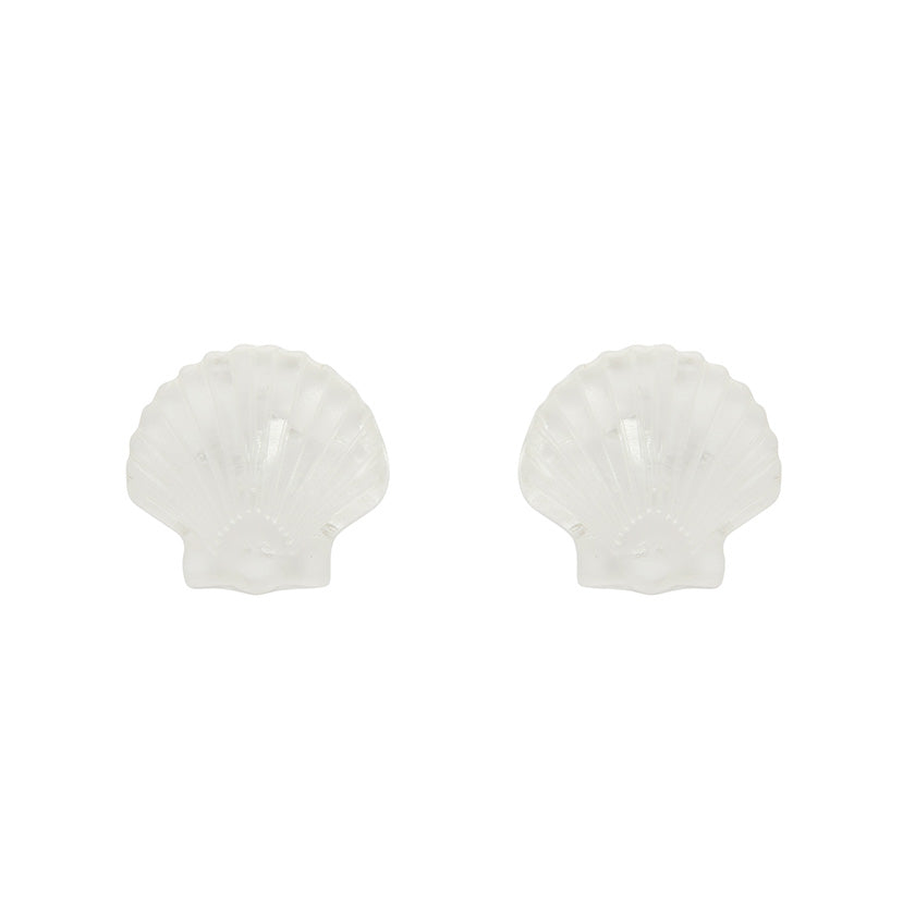 Erstwilder - Sea Shell Stud Earrings - White