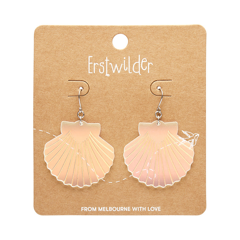 Erstwilder - Sea Shell Drop Earrings - Iridescent