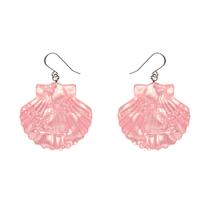 Erstwilder - Sea Shell Drop Earrings - Pale Pink