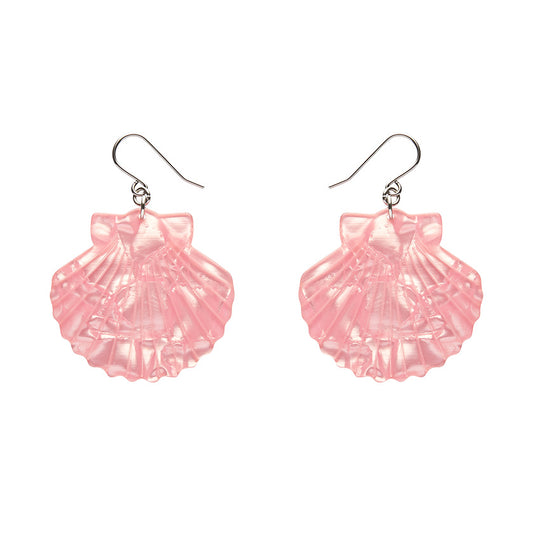 Erstwilder - Sea Shell Drop Earrings - Pale Pink