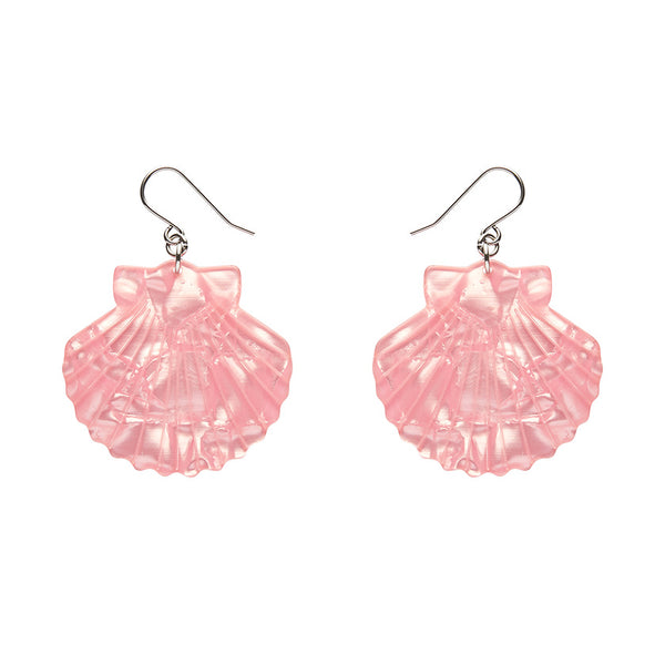 Erstwilder - Sea Shell Drop Earrings - Pale Pink