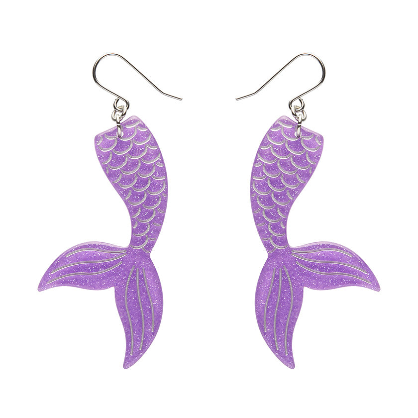 Erstwilder - Mermaid Tail Drop Essential Earrings - Violet