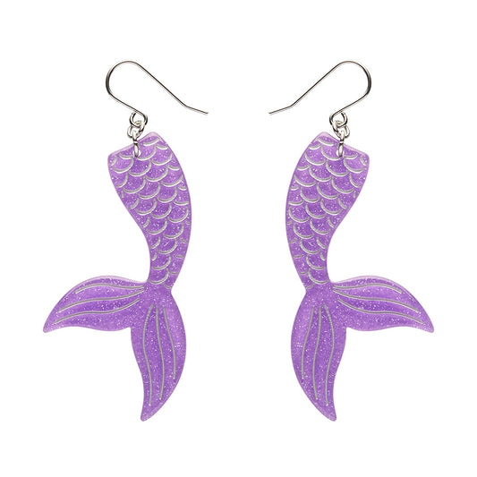 Erstwilder - Mermaid Tail Drop Essential Earrings - Violet