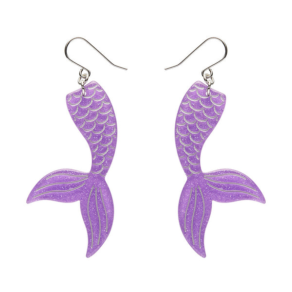 Erstwilder - Mermaid Tail Drop Essential Earrings - Violet