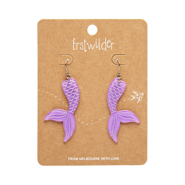 Erstwilder - Mermaid Tail Drop Essential Earrings - Violet