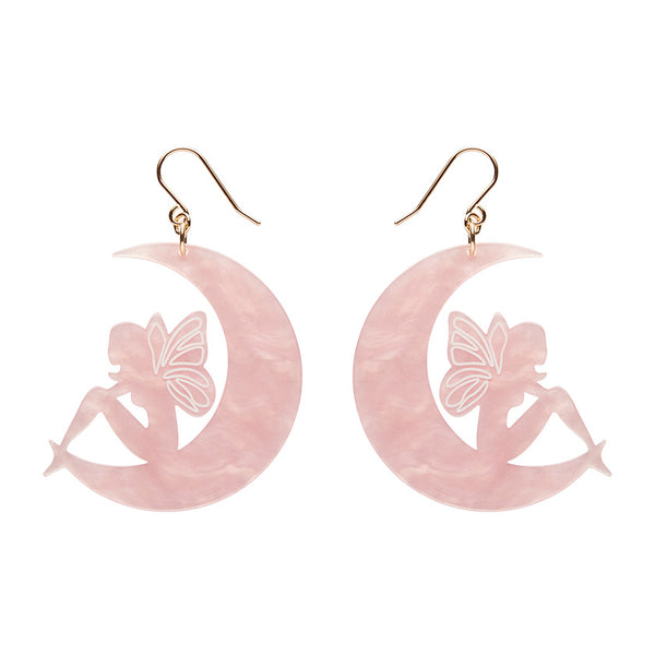 Erstwilder - Fairy Moon Drop Essential Earrings - Pink