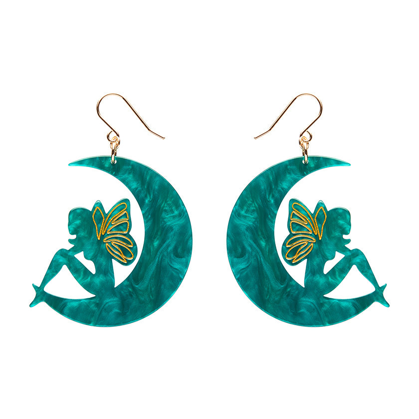 Erstwilder - Fairy Moon Drop Essential Earrings - Mint