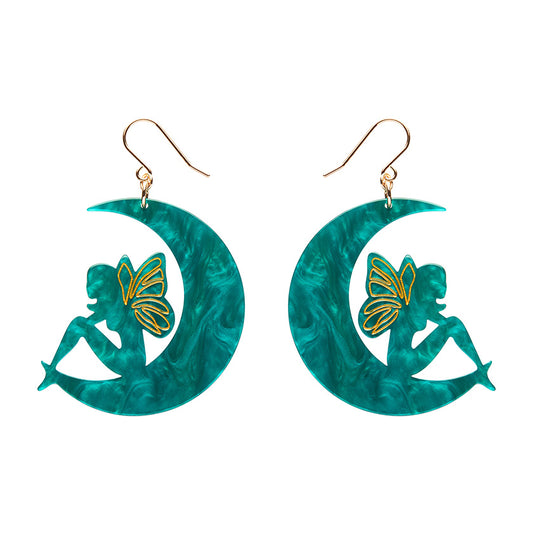 Erstwilder - Fairy Moon Drop Essential Earrings - Mint