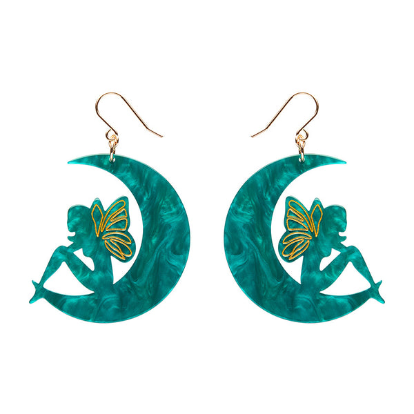 Erstwilder - Fairy Moon Drop Essential Earrings - Mint