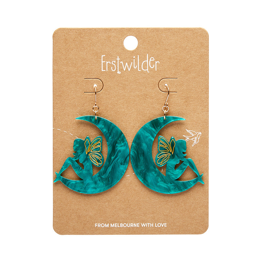 Erstwilder - Fairy Moon Drop Essential Earrings - Mint