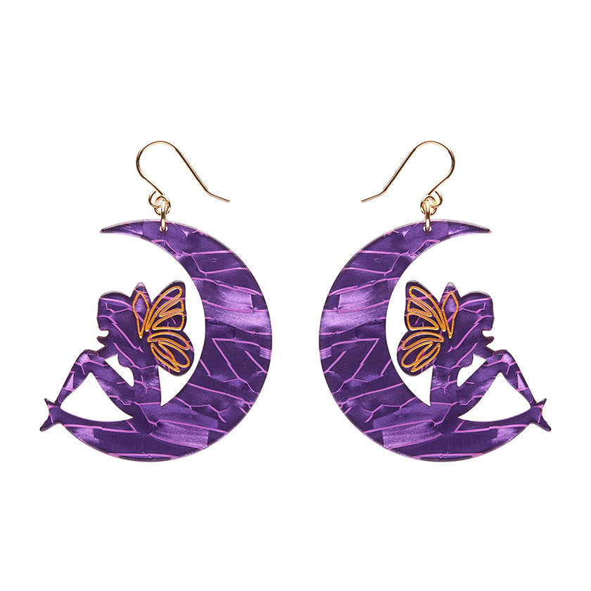 Erstwilder - Fairy Moon Drop Essential Earrings - Purple